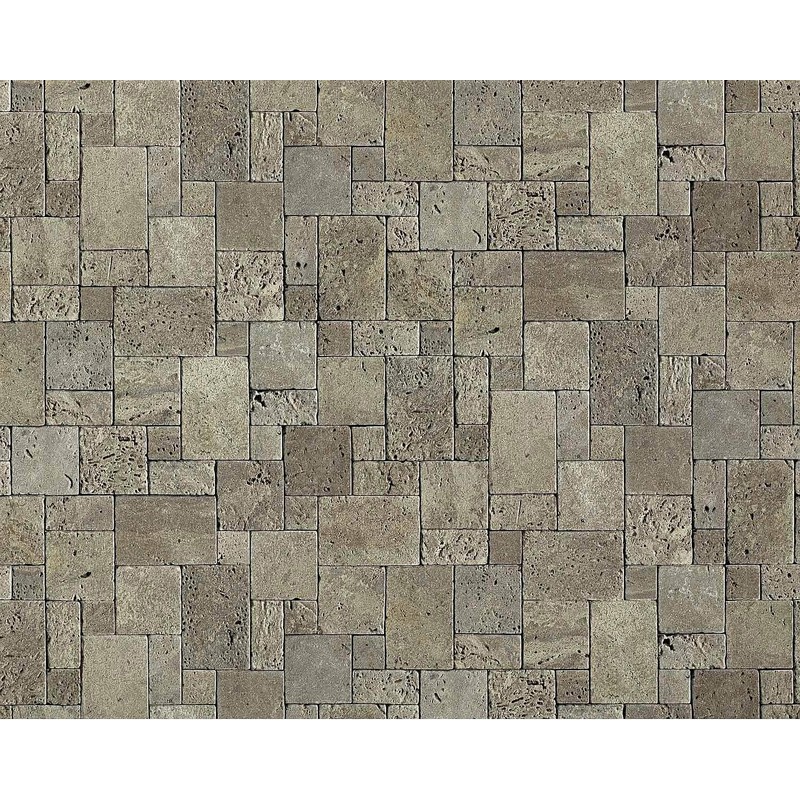 Xxl Papier Peint Intissé Aspect Pavé Mosaïque Edem 957 27 Mur De Pierre Naturelle Gris Foncé 1065 M2