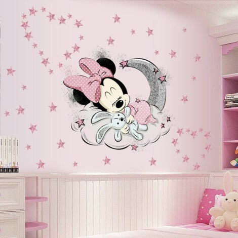 SIMPLICITY XXL Stickers Muraux Mickey Stickers Muraux Minnie et Mickey Stickers Muraux Enfants Mickey Stickers Muraux Chambre Bébé Autocollants Mickey Mouse Autocollants Enfants Mickey,TRIMEC