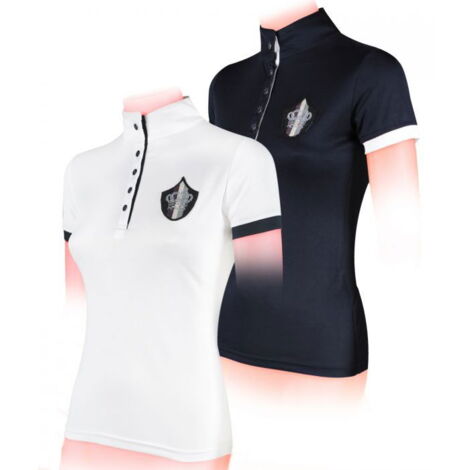 XXS, Bianco: T-shirt da equitazione donna TAMARA maniche corte