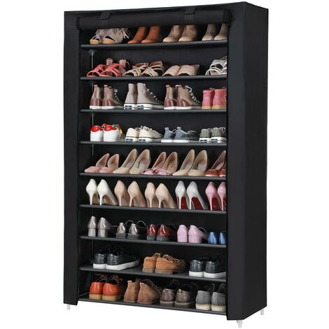 Xxxl 10 Tier For 54 Pairs Of Shoe Rack Standing Storage Organizer Black 100 X 28