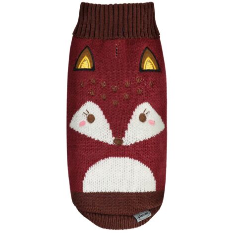 XXXS: Maglioncino a collo alto con dettagli ricamati modello Foxy per cani