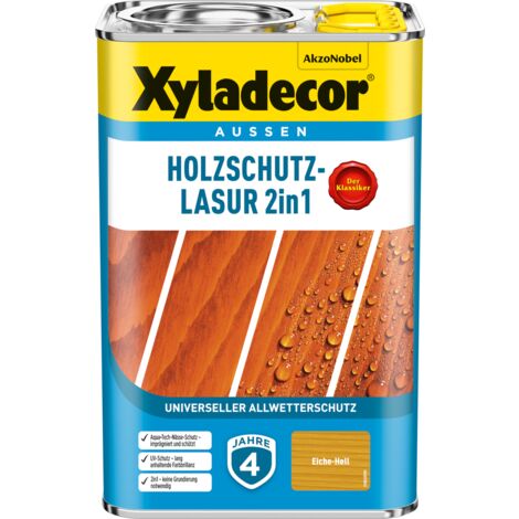 Xyladecor Holzschutz-Lasur, Eiche Hell, 4 l