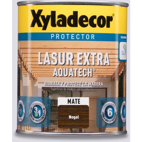 Xyladecor Lasur Extra Mate Aquatech para madera Nogal 750 ml