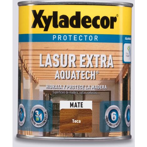 Xyladecor Lasur Extra Mate Aquatech para madera Teca 750 ml