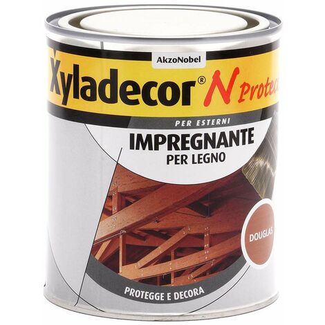 Xyladecor N PROTECT Fondo Impregnante per Legno Esterno a base solvente, Protettivo e Decorativo, Pronto Uso, colore DOUGLAS 750ML, 750 ML
