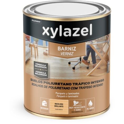 AKZONOBEL Xylazel Barniz al agua para Suelos Brillante Incolor 2,5 L