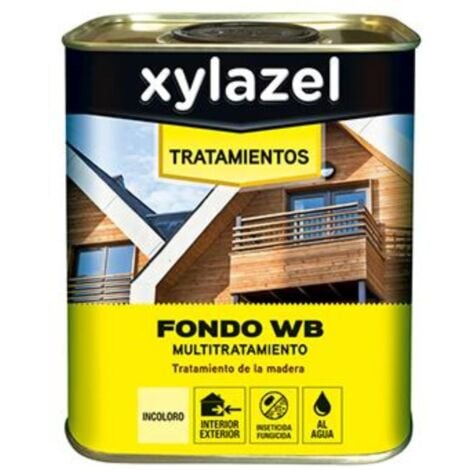 incoloro 750 , Xylazel Fondo WB Multitratamiento. Insecticida - Fungicida: Tratamiento Preventivo/Curativo insectos. Fungicida: hongos de pudrición y del azulado. Rec