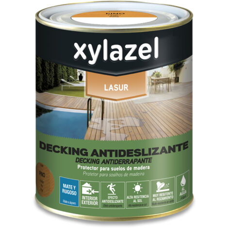 Xylazel Lasur Decking para suelo Antideslizante Mate Rugoso Pino 4 L