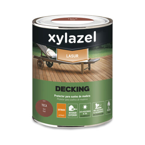 Xylazel Lasur Decking para suelo Satinado Teca 4 L