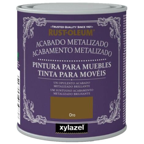 XYLAZEL pintura metalizada 125ml. oro , Rust Oleum Pintura Muebles Xylazel Acabado Metalizado. Una elegante pintura metalizada. Se puede utilizar como imprimación debajo de la Rust