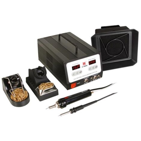 Xytronic Professionelle Löt- und Entlötstation mit digitalem Display, 100W Leistung, regelbare Temperatur, integrierte Vakuumpumpe mit Fingertaste, ideal für Platinenreparatur und Elektronikarbeiten