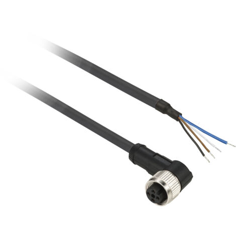 Xzcp1041l5 Schneider Osisense Xz - Connecteur Pré-câblé - Coudé Femelle - M8 - 4 Broches