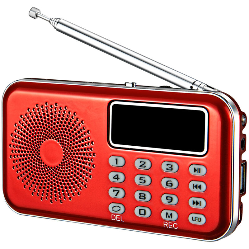 

Y-619 Mini Radio FM Altavoz digital portatil de 3 W Reproductor de audio MP3 con pantalla de visualizacion de 2 pulgadas Soporte Unidad USB Tarjeta