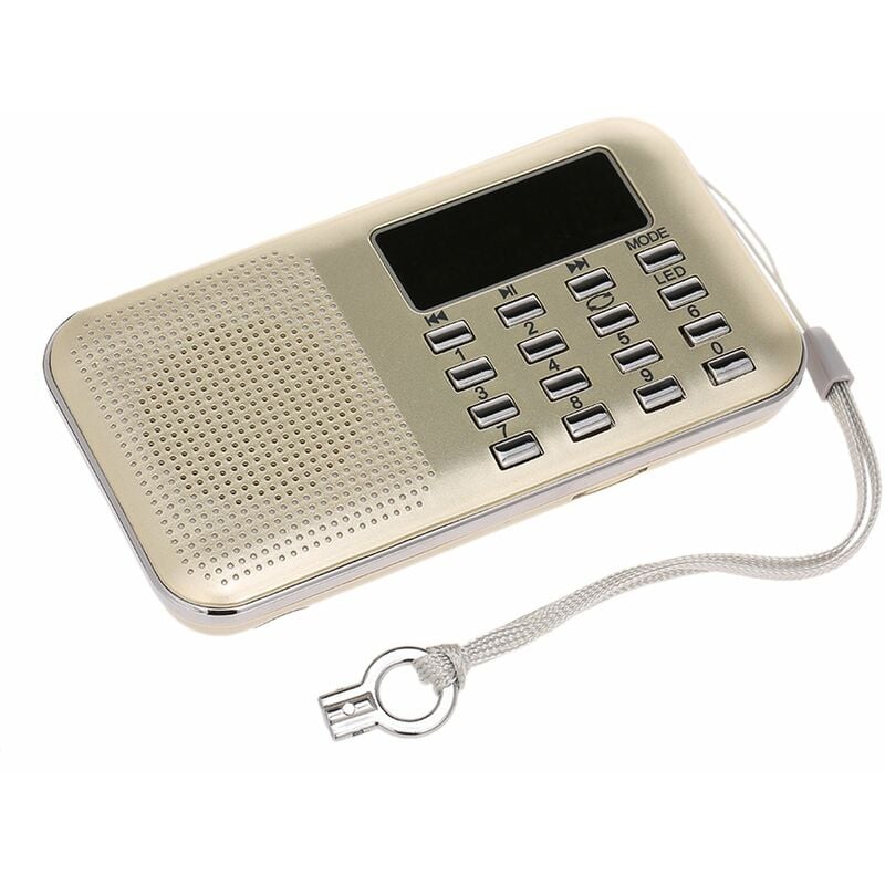 

Y-896 Mini Radio FM Altavoz estereo portatil digital de 3 W Reproductor de audio MP3 Calidad de sonido de alta fidelidad con pantalla de