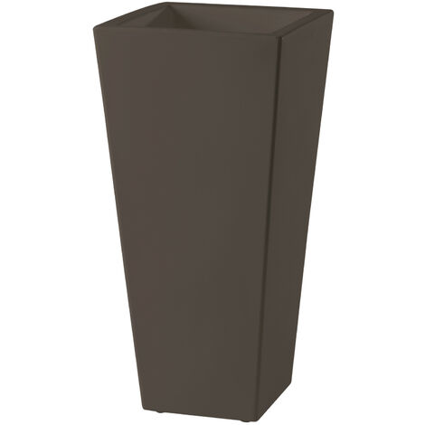 Y-Pot  Cioccolato - 44/44 h 90 cm Vaso decorativo in polietilene originale Slide colorato giardino di design esterno interno bar ristorante hotel