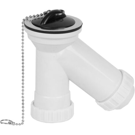 "Y" Siphon, 1" 1/2", Komplett, mit Stecker & Kette  E3/01595