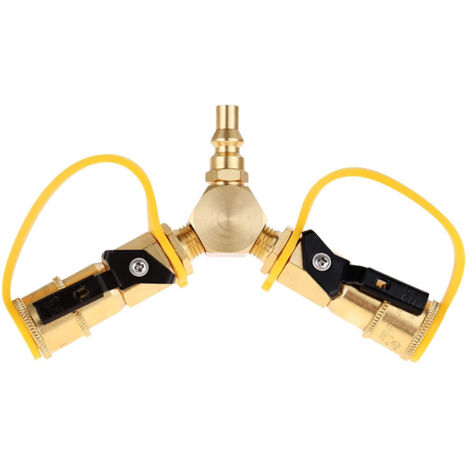 Y-Splitter-Adapter, 2-Wege mit 1/4"-Schnellkupplung, Schlauchanschluss