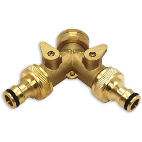 Gardena Messing 2 Wege Verteiler 19 Mm: Gartenschlauch Schlauchabzweigung Zum Betrieb Von Zwei Anschlussgeräten, 26,5 Mm (G 3/4 Zoll) Gewinde (7155 20