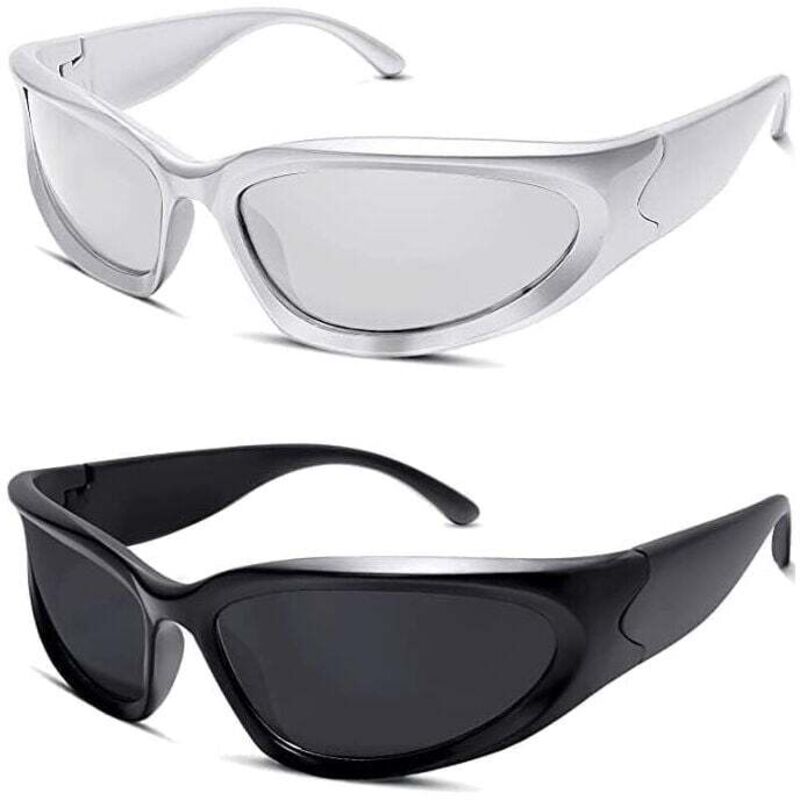 Image of Y2K 2er-Pack polarisierte Sportsonnenbrillen für Damen und Herren