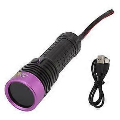 Y40 Lila-LED-Taschenlampe mit hoher Leistung (365 nm UV-Licht) zur Erkennung von Ölverschmutzungen und zur Schmuckidentifizierung