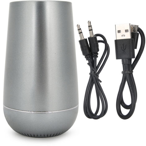 Y5 Mini Bluetooth-Lautsprecher aus Aluminium, silbergrau – Kraftvoller Klang, Tanz- und Kartenreichweite