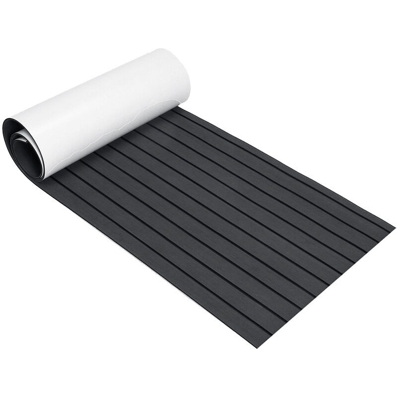 Tapis de bateau en mousse EVA Yachet feuille de pont en teck Faux bateau gris 2400x600x6mm noir LBTN