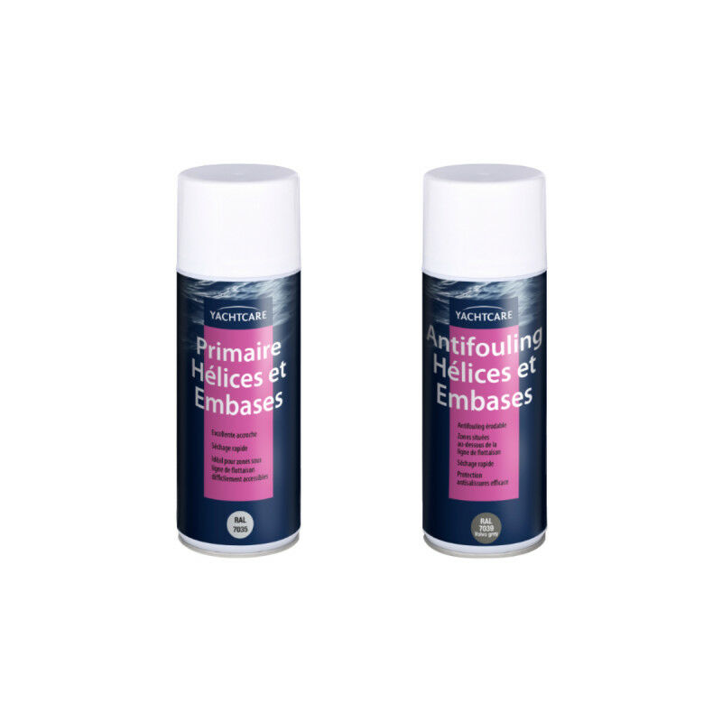 Yachtcare - primer and antifouling kit for propellers and bases -Grey- 2x 400 ml
