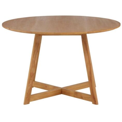 Yadikon table de salle à manger Ø120cm , extenstible avec plateaux supplémentaires chêne décor.