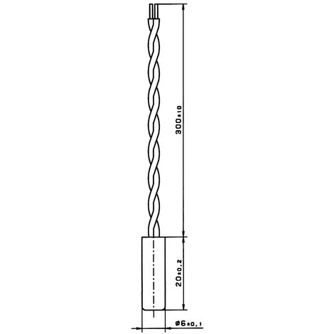 Yageo Nexensos 31500989 W-EYK 6 PT1000 Platin-Temperatursensor -40 bis +500 °C 1000 Ω 3850 ppm/K