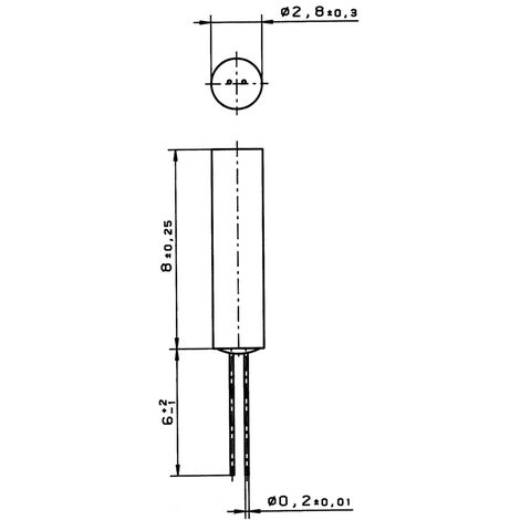 Yageo Nexensos 32209342 MR828 PT1000 Platin-Temperatursensor -70 bis +500 °C 1000 Ω 3850 ppm/K  radi