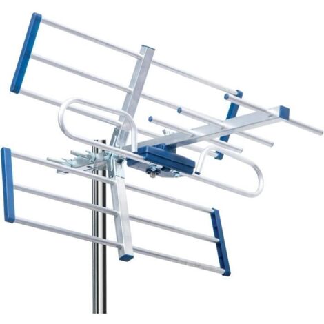YAGI 8db Antenne extérieure UHF Terrestre,Filtre 5G LTE intégré,Réception TNT,,Fréquences 470-694Mhz,Longueur 47cm,Bleu.[Q117]