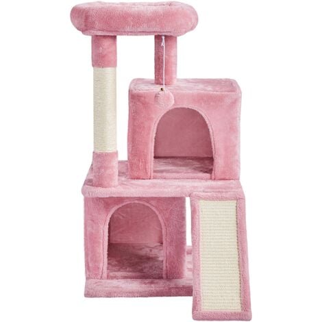 Yaheetech 36" Cat Tree Multilevel Cat Tower with Double Condos, Pink