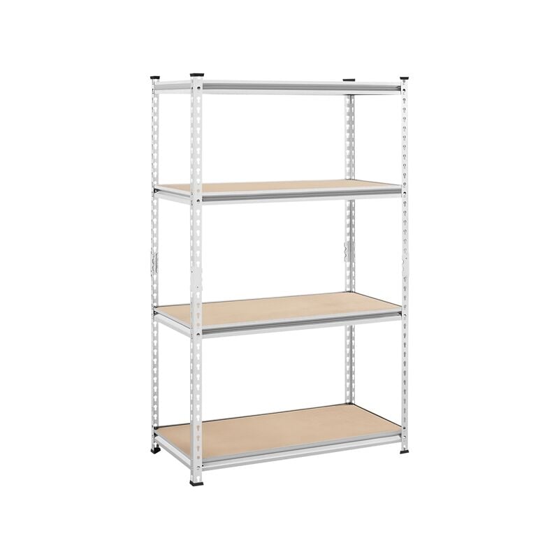 Yaheetech - 4 Tiers Storage Shelf Metal Shelving Unit Steel Frame,91x46x153cm,Silver