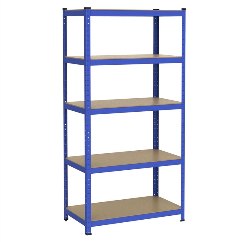 5 Tier Freestanding Storage Shelves,180x90x45cm, Blue - blue - Yaheetech