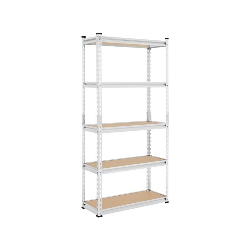 Yaheetech 5-Tier Storage Shelves Steel Frame Garage Shelf, 75x30x153cm, Silver