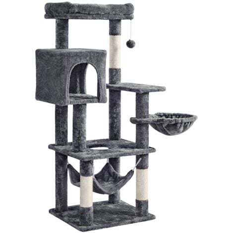 Yaheetech 51.5" Cat Tree, Cat Play Center for Medium Cat,Dark Grey