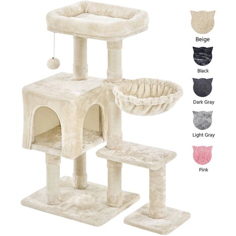 Yaheetech Albero Tiragraffi per Gatti Gattini in Corda Sisal Graffiatoio con Palla 80 x 39,5 x 96 cm Beige