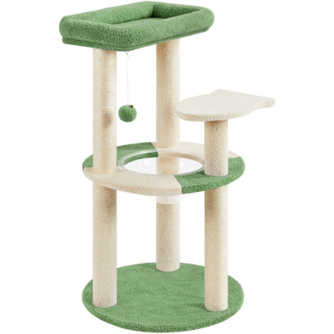 Albero Tiragraffi Per Gatti A Forma Di Cocco - Tiragraffi In Sisal Naturale Con Piattaforma E Pallina, 94 Cm - Foto 8