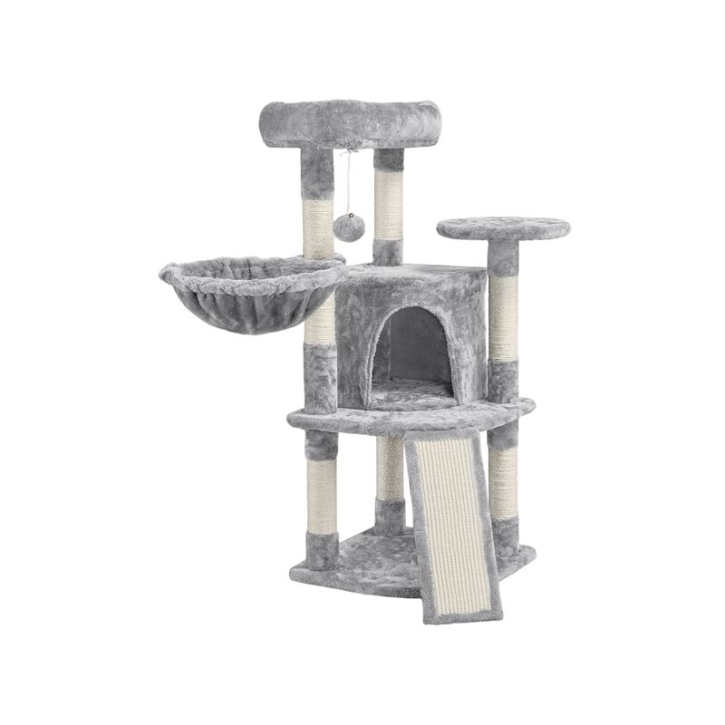 

Yaheetech Árboles para Gatos Adultos Rascador Torre de Escalada Felpa para Gatito Poste de Rascar para Mascota 106cm Gris Claro