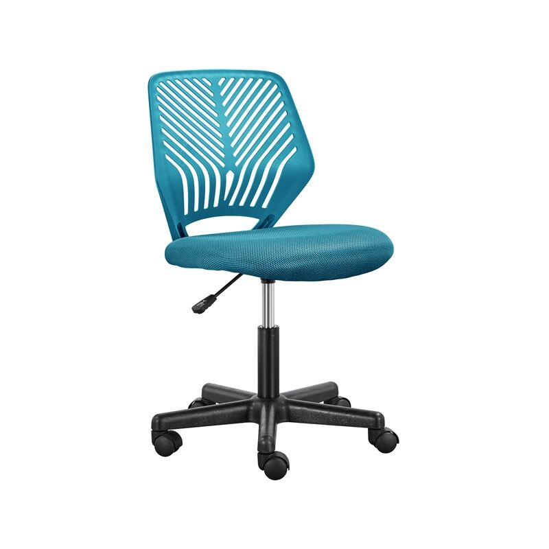 Yaheetech - Chaise de Bureau, Chaise d'Ordinateur, Fauteuil Bureau Ergonomique, Pivotant, Fonction Réglage, Style Moderne, Charge de 136kg Turquoise