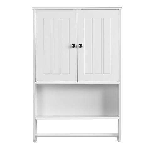  Armario de pared para cocina, armario de pared, estantería de  pared, armario de pared para baño, armario de almacenamiento de pared,  armario de balcón (color blanco, tamaño: 25.6 x 23.6 x