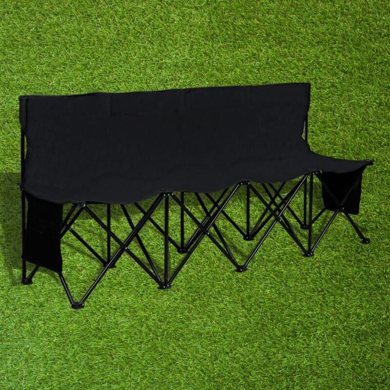 Yaheetech - Banc de Jardin Pliable Portable Sac de Transport Poche de Rangement Chaise de Camping Terrasse Match de Football Basketball Max.100kg par
