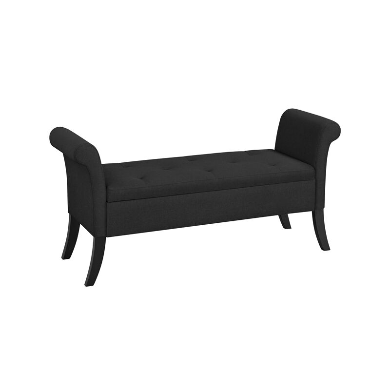 Yaheetech Banc de Rangement avec Accoudoirs et Compartiment Coffre de Rangement Tissu Repose-Pieds Pouvant Supporter 300 kg Gris Clair Noir Yaheetech Banc de Rangement avec Accoudoirs et Compartiment Coffre de Rangement Tissu Repose-Pieds Pouvant Supporter 300 kg Gris Clair Noir