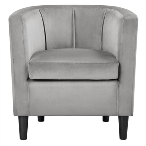 Yaheetech Barrel-shaped Chair Accent Arm Chair, Gray