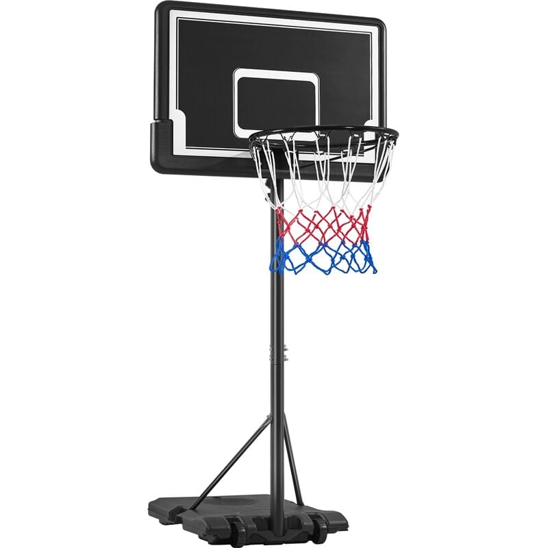 Yaheetech - Canestro Portatile per Interni/Esterni Canestro Basket Camera con Colonna Tabellone Canestro Altezza Regolabile 234 – 264 cm