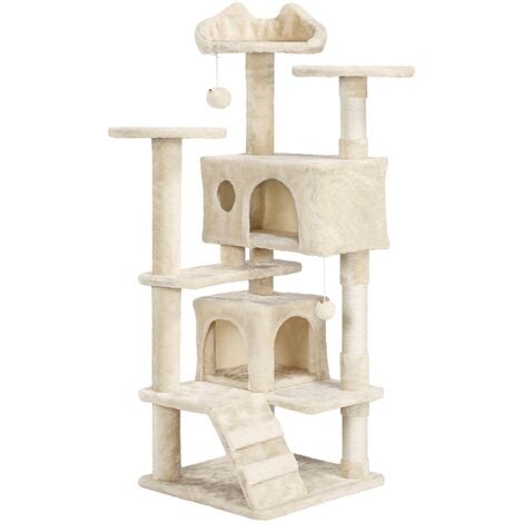 Yaheetech Cat Tree Tower Cat Kitten Scratching Tree for Kittens & Small/Medium Cats, Beige