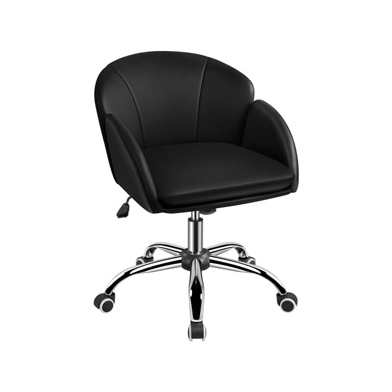 Yaheetech - Chaise Bureau Design Fleur Fauteuil de Bureau en Similicuir Hauteur Réglable avec Dossier Arrondi Inclinable pour Chambre Bibliothèque