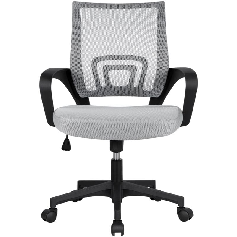 Yaheetech - Chaise de Bureau Ergonomique Maille Fauteuil Ordinateur à Roulettes Inclinable Pivotant Siège et Base Plus Larges Hauteur Réglable avec