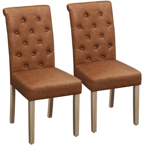 Yaheetech Lot de 2 Chaises de Salle à Manger en Simili Cuir Capacité Yaheetech Lot de 2 Chaises de Salle à Manger en Simili Cuir Capacité
