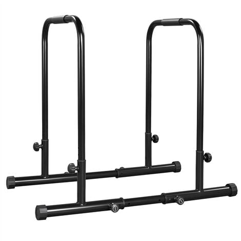 Yaheetech Dip Bar Dip Stand Station Adjustable Parallel Bars for Home Gym,500Lbs Weight Capacity, Black